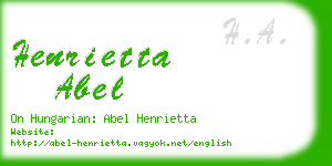 henrietta abel business card